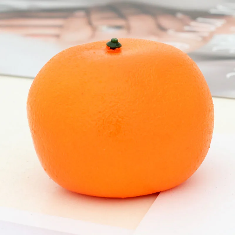 Tangerine Искусственный персик поддельные фрукты украшения дома муляж лимона Орнамент Ремесло еда фотографии реквизит - Цвет: Tangerine