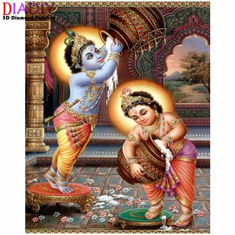 Алмазная 5D Вышивка крестиком &quotсделай сам&quot картина из Индии Ganesha бриллиантовая