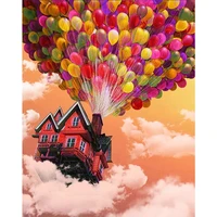 amtmbs oil painting by numbers balloon landscape drawing canvas hand painted diy pictures by number home wall art decor