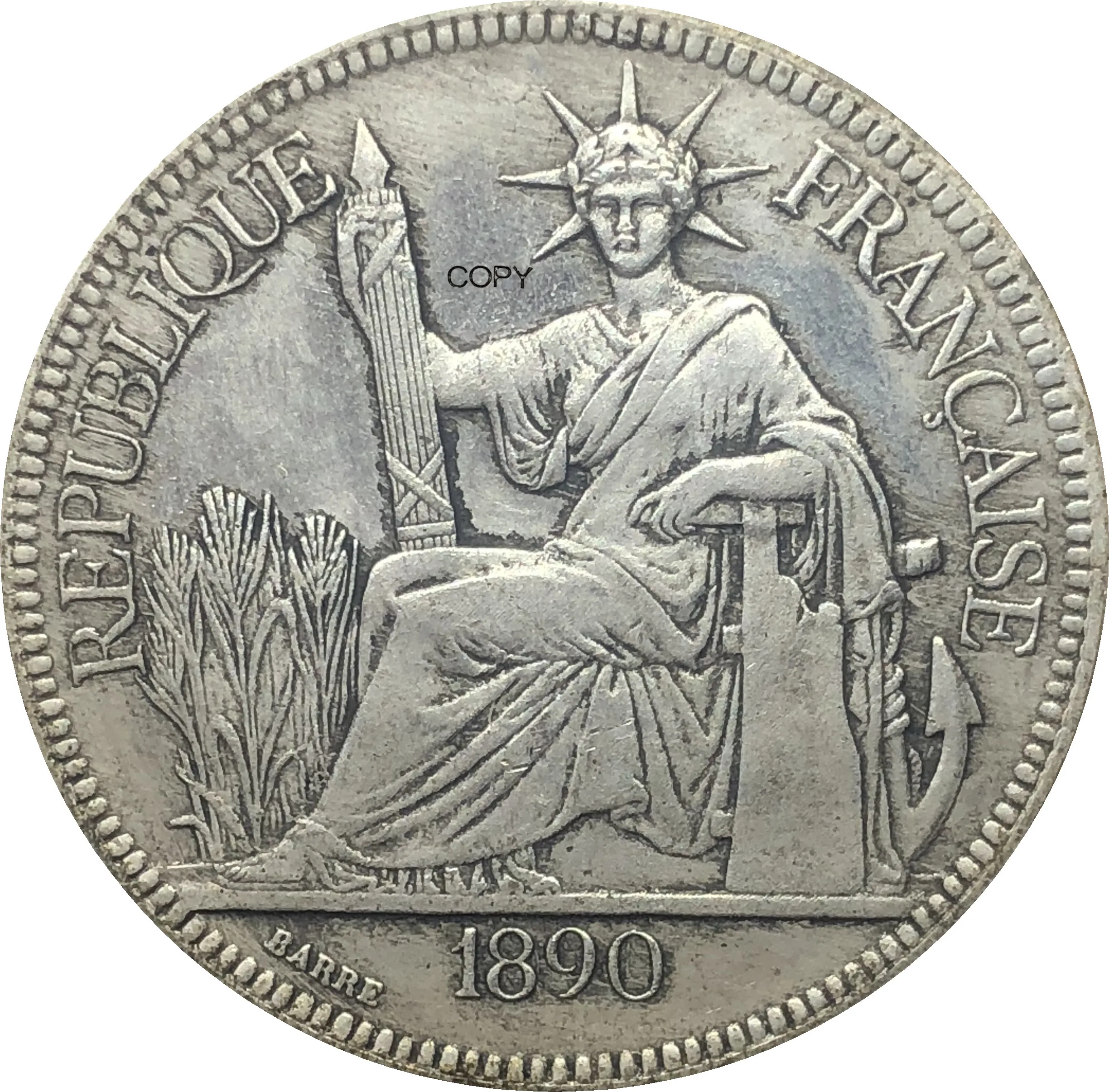 

Монеты с посеребрением, французский Индокитай 1890 A 1, пиастровая коммерция