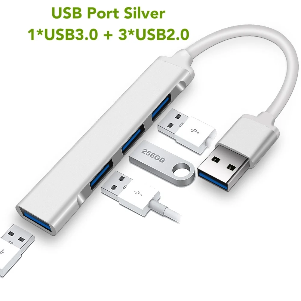 

USB C HUB 3.0 Type C 3.1 4 Port Multi Splitter Adapter OTG For Lenovo Xiaomi Macbook Pro 13 15 Air Pro PC Computer Accessories