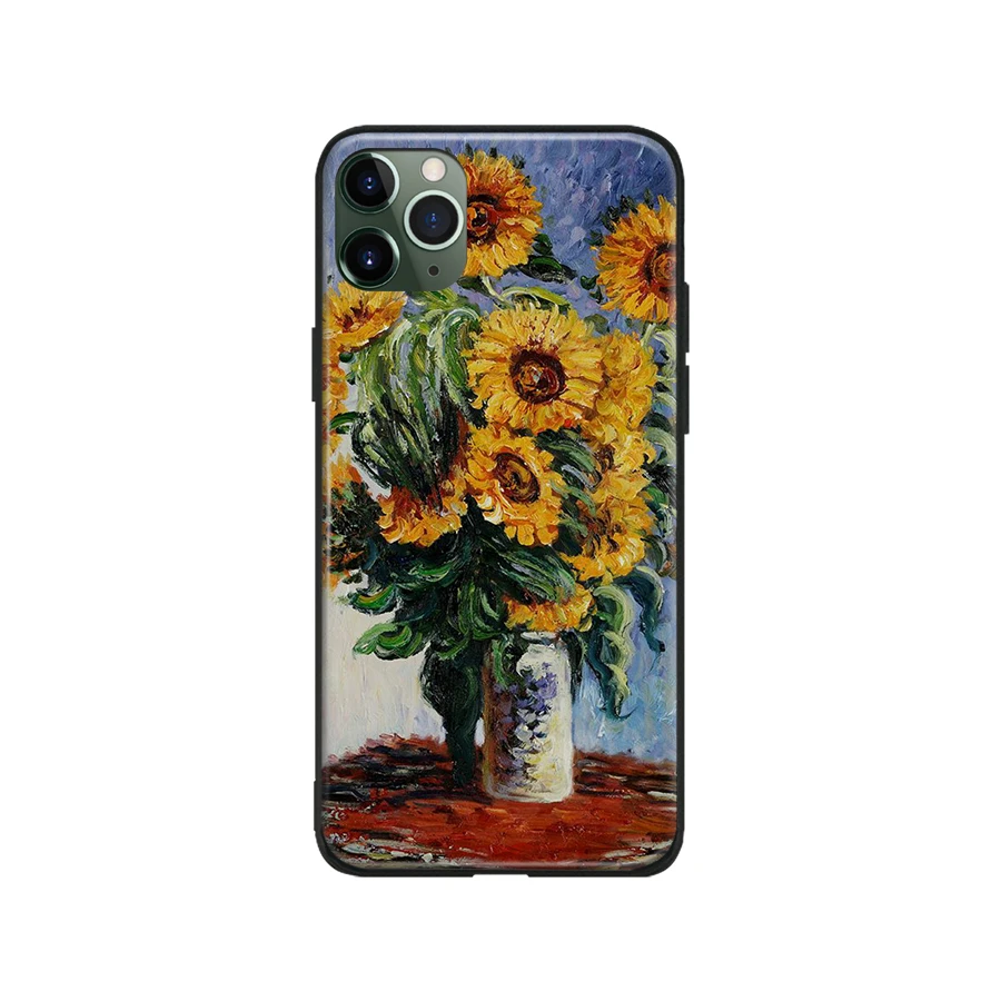 Мягкий силиконовый чехол для телефона Monet с подсолнухами пейзажем