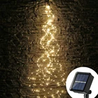 Батарея работает 2 м 5 веток 100 светодиодов огни в виде лозы медная проволока светодиодная гирлянда для рождественской елки свадебный фестиваль DIY Декор