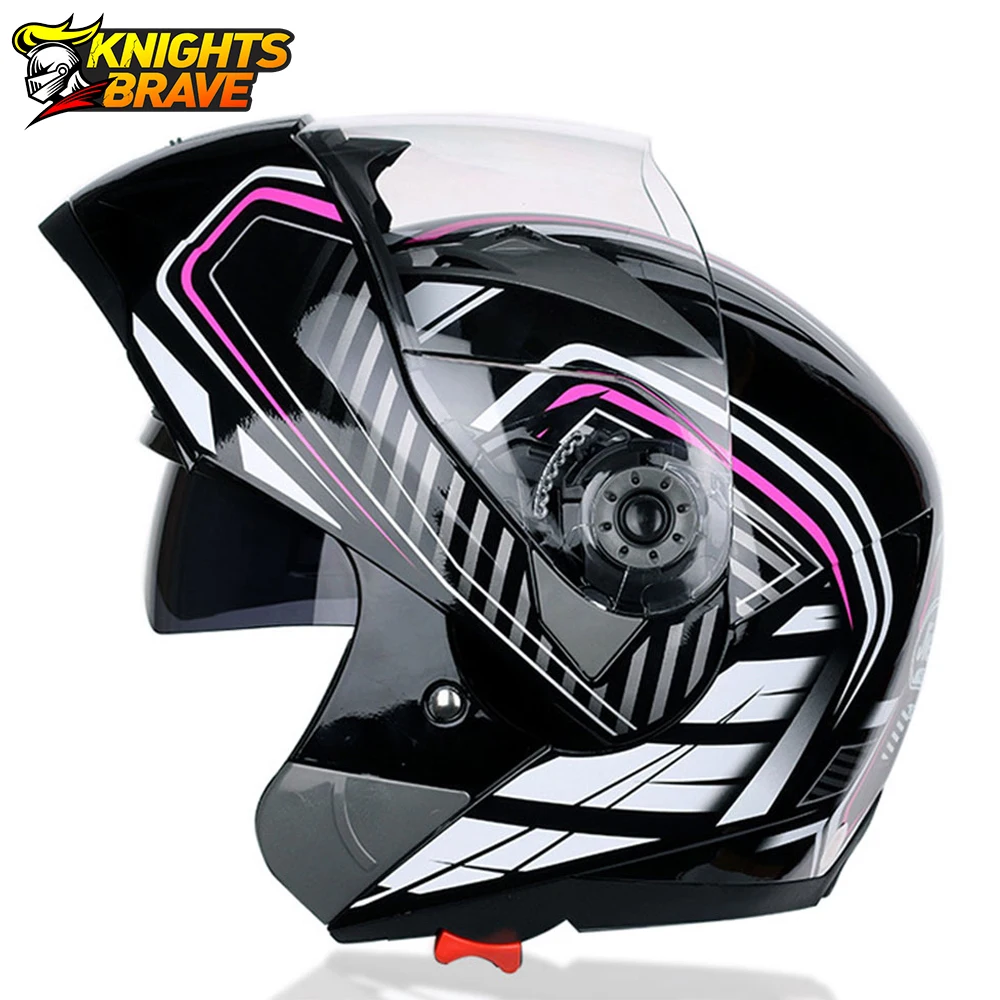 JIEKAI Motorcycle Helmet Flip Up Casco Moto Dual Lens Motocross Moto Helmet Motobiker Racing Helmet Men Helmet Motorcycle