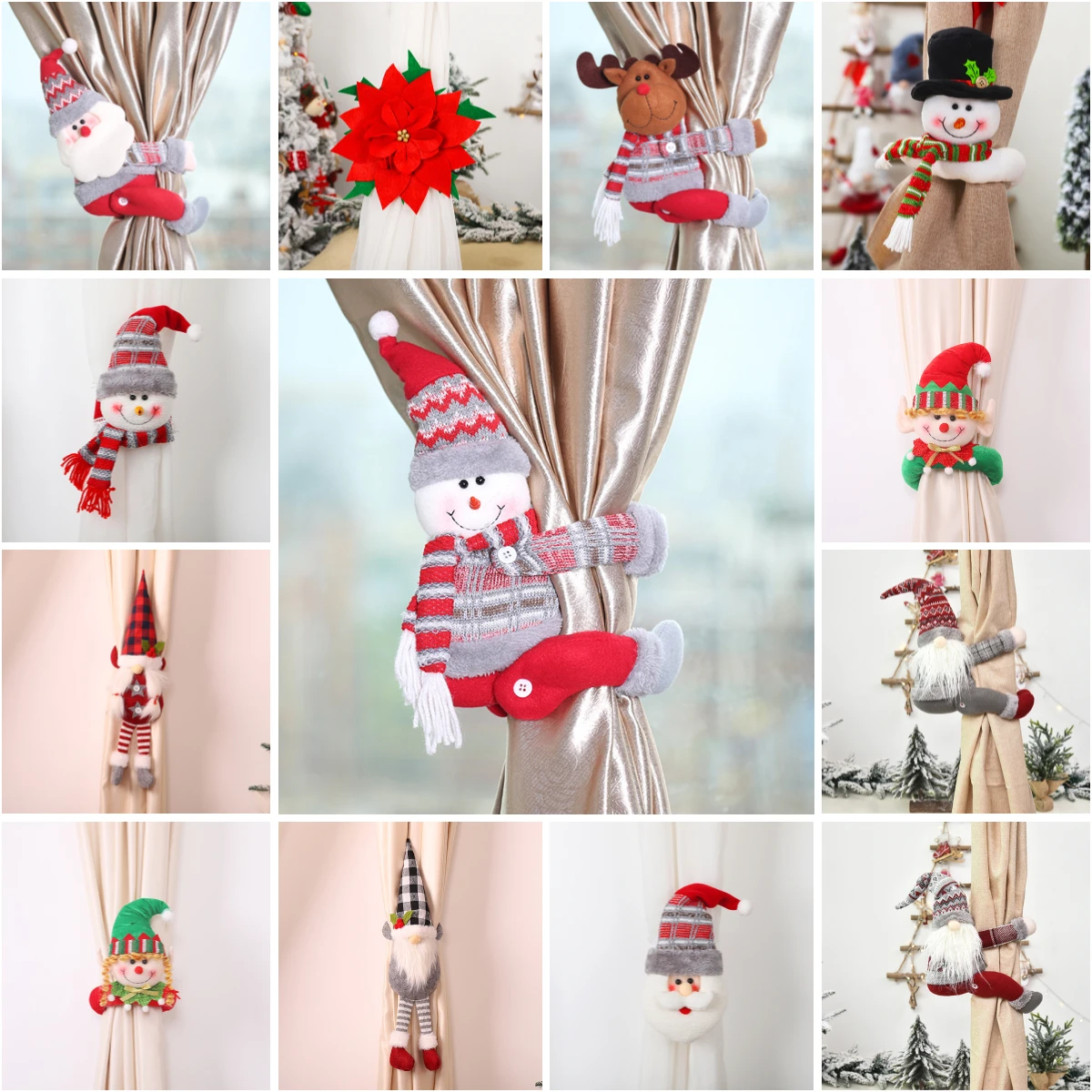 

Christmas Curtain Buckle Cartoon Christmas Decoration Window Bedroom Hook Fasten Clamp Home Decor Room Decor Navidad Hogar
