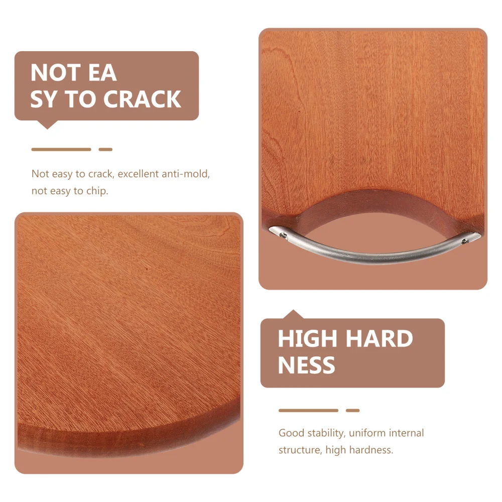 

1pc Wooden Cutting Board Double-sided Chopping Board Ebony Cutting Board