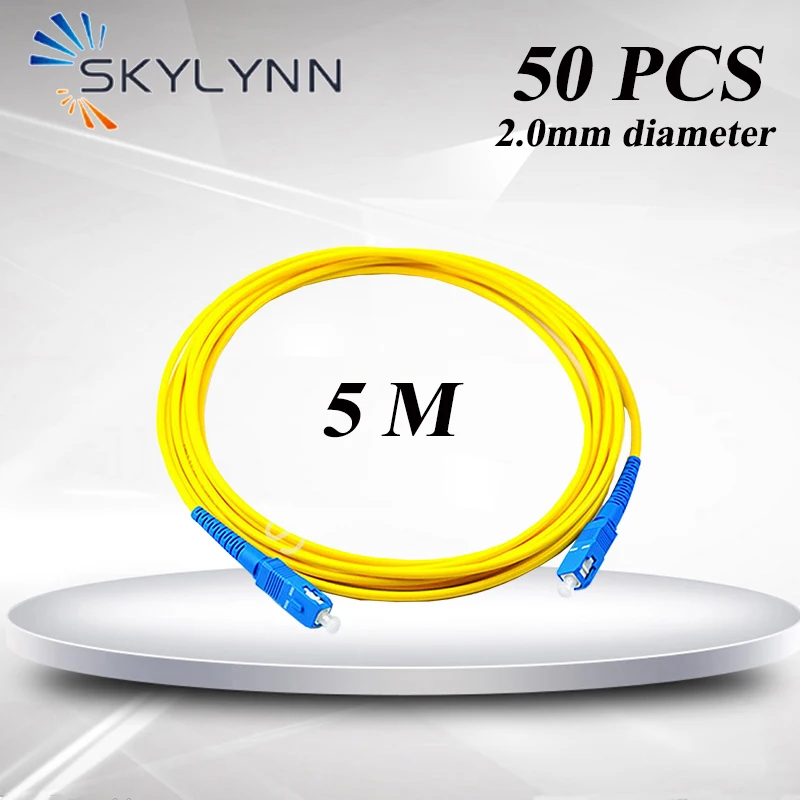 Оптоволоконный патч-корд SC/UPC SM G652D/G657A1/G657A2 SX Core диаметр 2 0 мм LSZH перемычка 5 метров