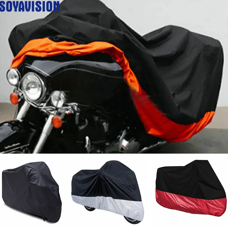 Waterproof Motorcycle Cover Outdoor 180T Rain Dust Snow UV Protective For Honda Victory Kawasaki Yamaha Suzuki Harley Motorbike |