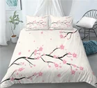 Дома класса люкс 3D сливы цветок печати 23 шт. удобные постельного белья с пододеяльником и наволочками с узором из комплекты Queen и King EUUSAU Размеры