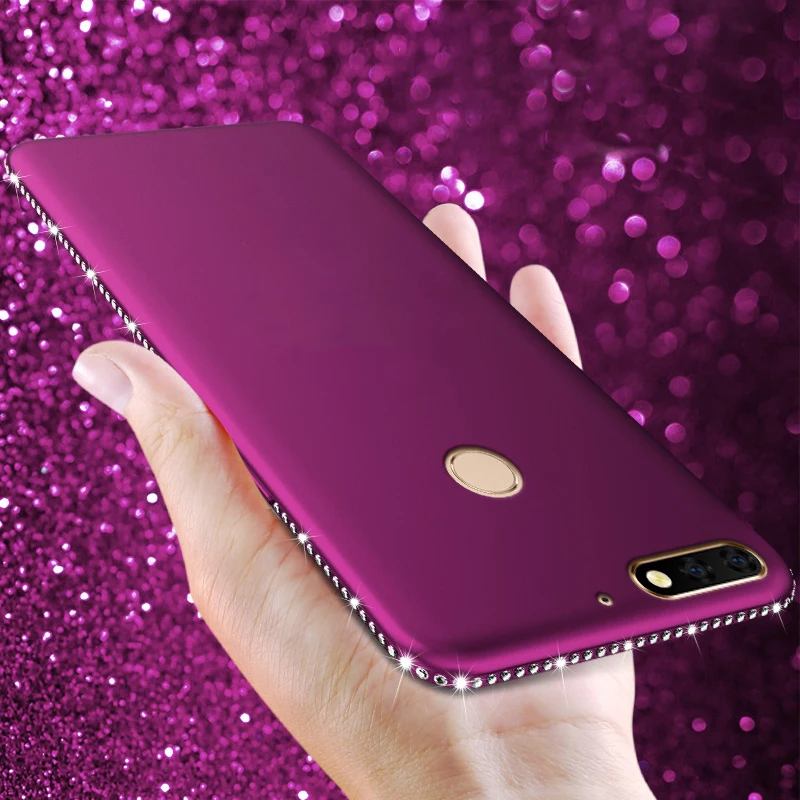 Алмазный силиконовый чехол для Huawei Nova 3 3i 3E 2 2i P8 P9 Lite 2017 P10 P20 Pro Y9 Y7 Prime Y5 Y6 2018 Honor 7A 7C P