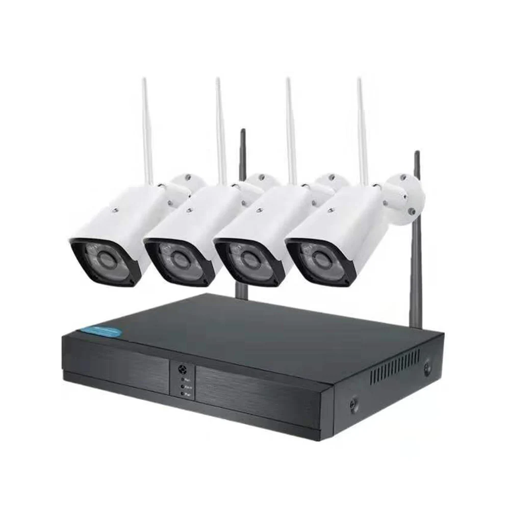 

2021 WIFI Camera 1080P 2.0MP H.265 HD Outdoor Weatherproof Wireless IP Camera Surveillance System Wireless NVR Kit Black