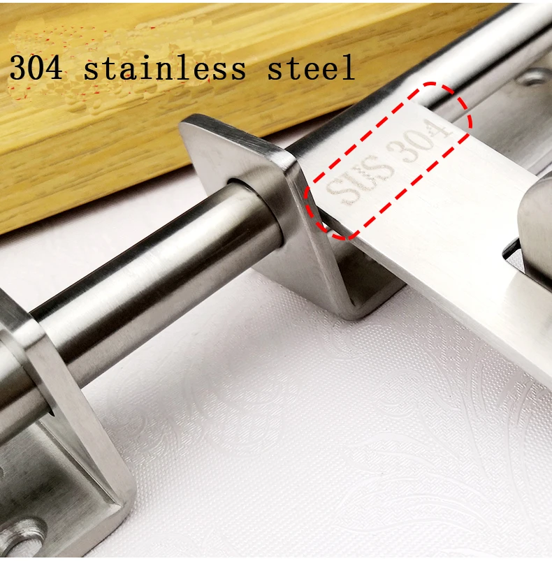 

Thickened door 304 bolt stainless steel security door bolts mounted padlock wooden door lock lock latch vintage