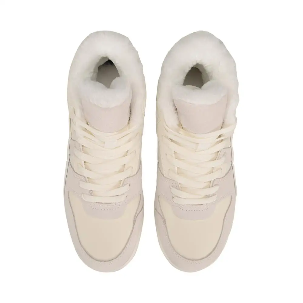 

(Break Code)Li-Ning Women SUPERWAVE HI WINTER Lifestyle Classic Shoes Fleece Warm LiNing Leather Sport shoes Sneakers AGCP304