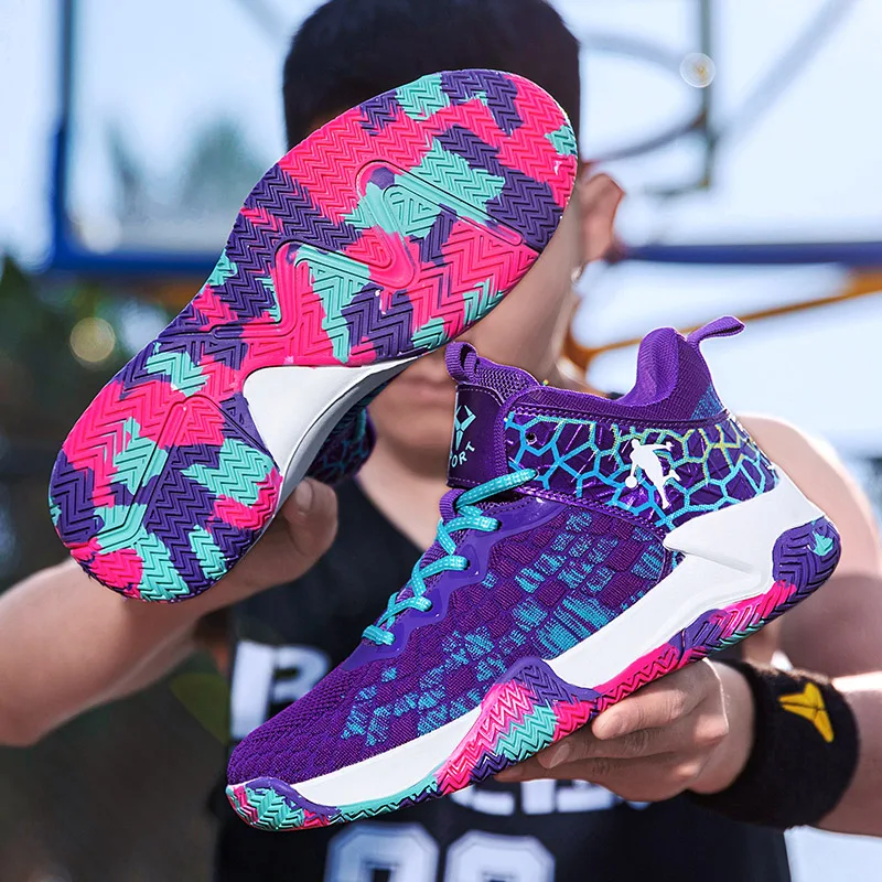 

UANK 2021 New Men's And Women's Basketball Shoes Breathable Shock Absorption Non-Slip Wear-Resistant Gym Training Sports Shoes