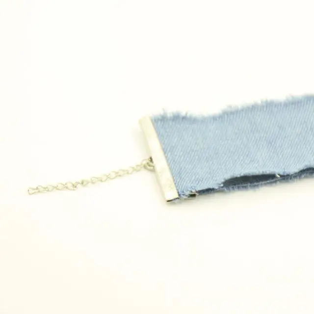 50 мм широкий винтажный простой синий джинсовый Воротник Колье женское панк