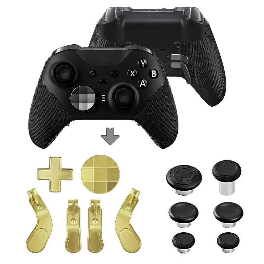 

Metal Thumbsticks Grips Analog Stick D-pads Buttons Adjustment Tool For Xbox One Elite Series 2 Wireless Controller