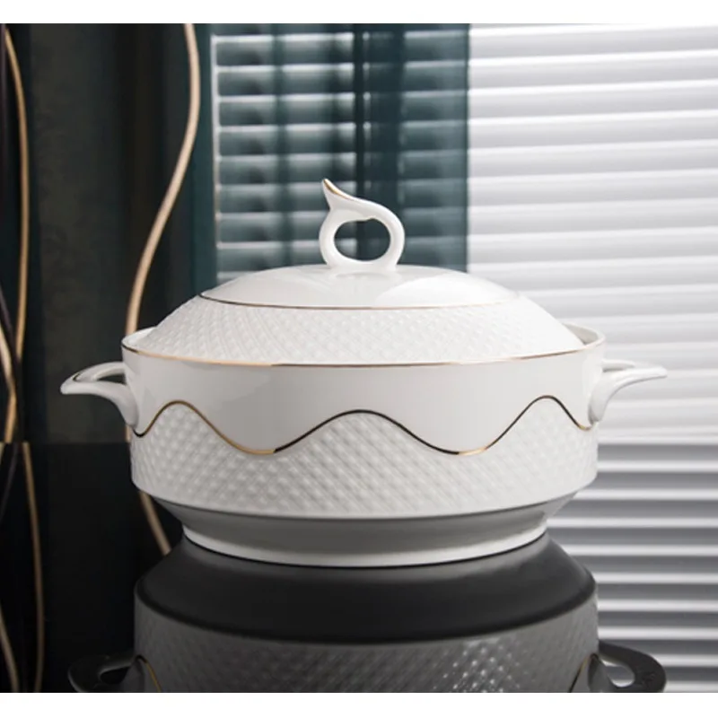 10 дюймовый керамический горшок Скандинавская Золотая плитка бинауральная