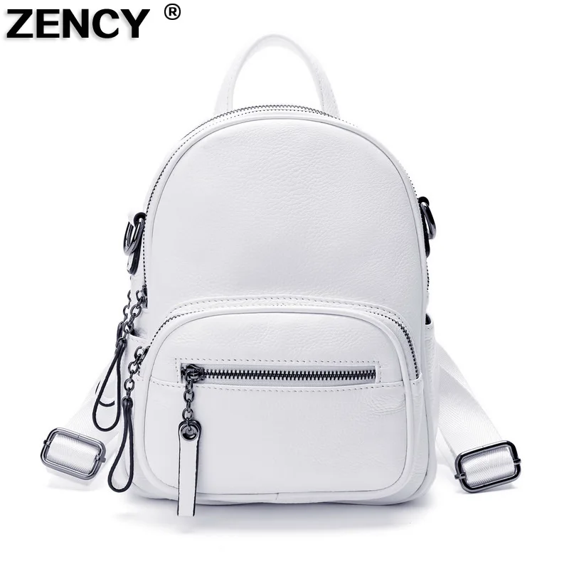 Рюкзак ZENCY из 2021 натуральной коровьей кожи для женщин мягкий дизайнерский ранец