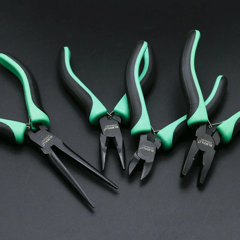 

ELECALL Mini plier Cutter Cutting Nippers Pliers Hardware Mini Tool Pliers Tweezers Clamps Multi-purpose green