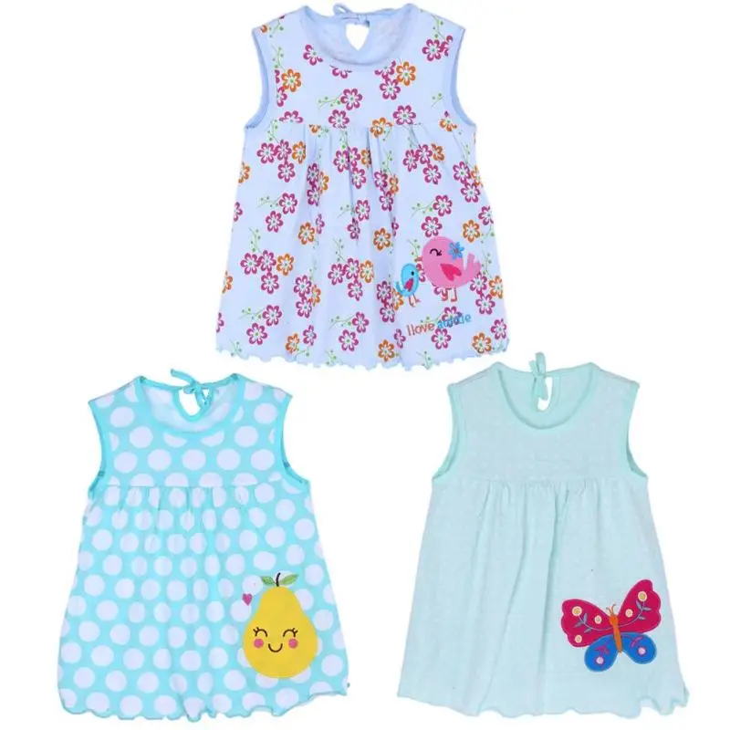 Платья для маленьких девочек без рукавов 2019 летнее хлопковое мини-платье