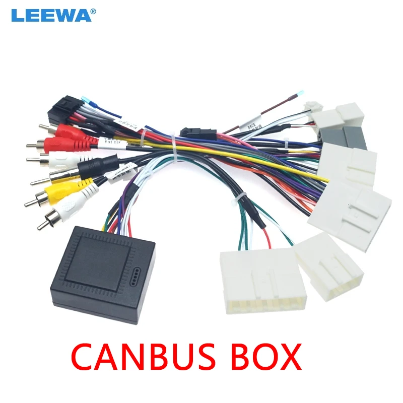 Автомобильный аудио адаптер LEEWA 16PIN для кабеля питания Android с коробкой Canbus Nissan