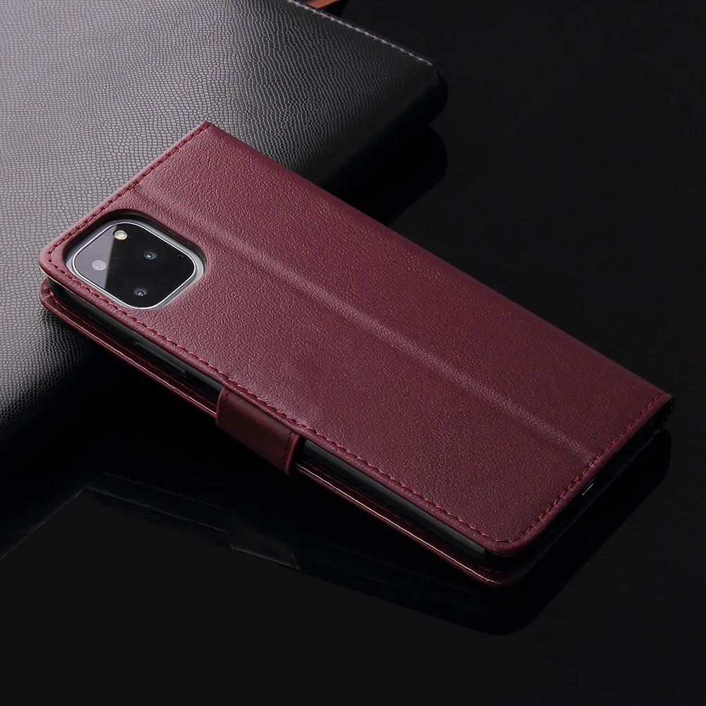 Чехол-книжка с отделениями для карт iPhone 11 Pro Max чехол-бумажник подставкой XS XR X 8 7 6S 6