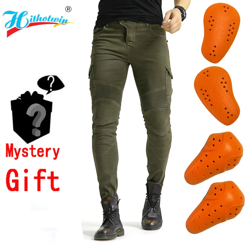 Мужские джинсы для езды на мотоцикле защитные штаны из денима мотокросса лето 2021