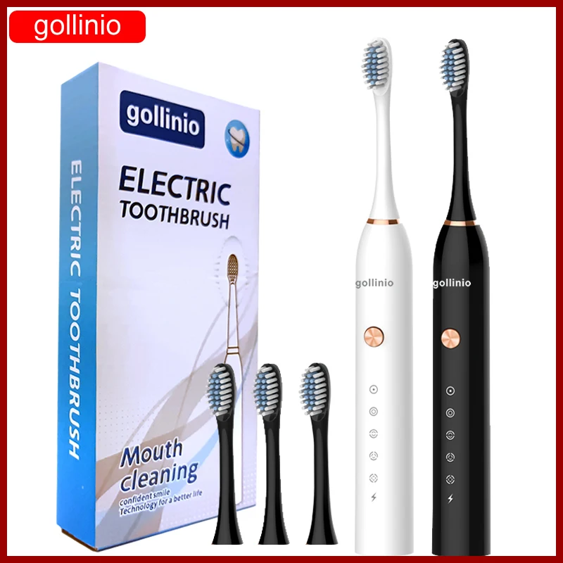 Электрическая звуковая зубная щетка gollinio GL16A с функциями Быстрая зарядка от Usb