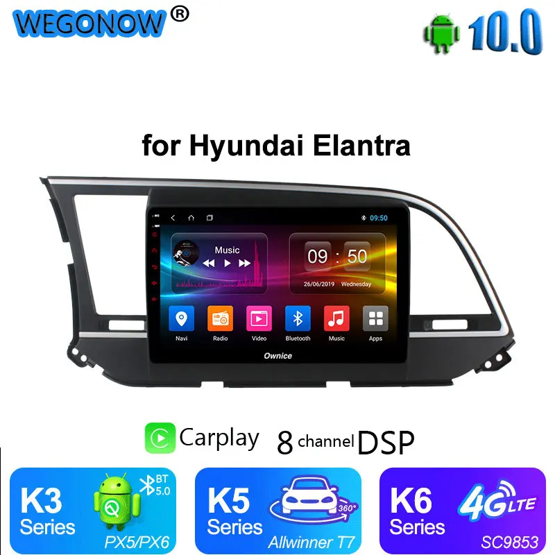 Автомобильный радиоплеер Ownice 9 &quotcarplay GPS Navi Android 10 8Core 4G LTE 360 Panorama DSP SPDIF Radio для Hyundai