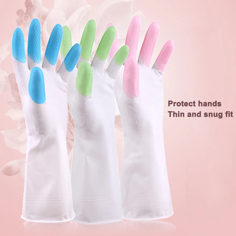 Резиновые перчатки водонепроницаемые латексные для мытья кухонных блюд садовые