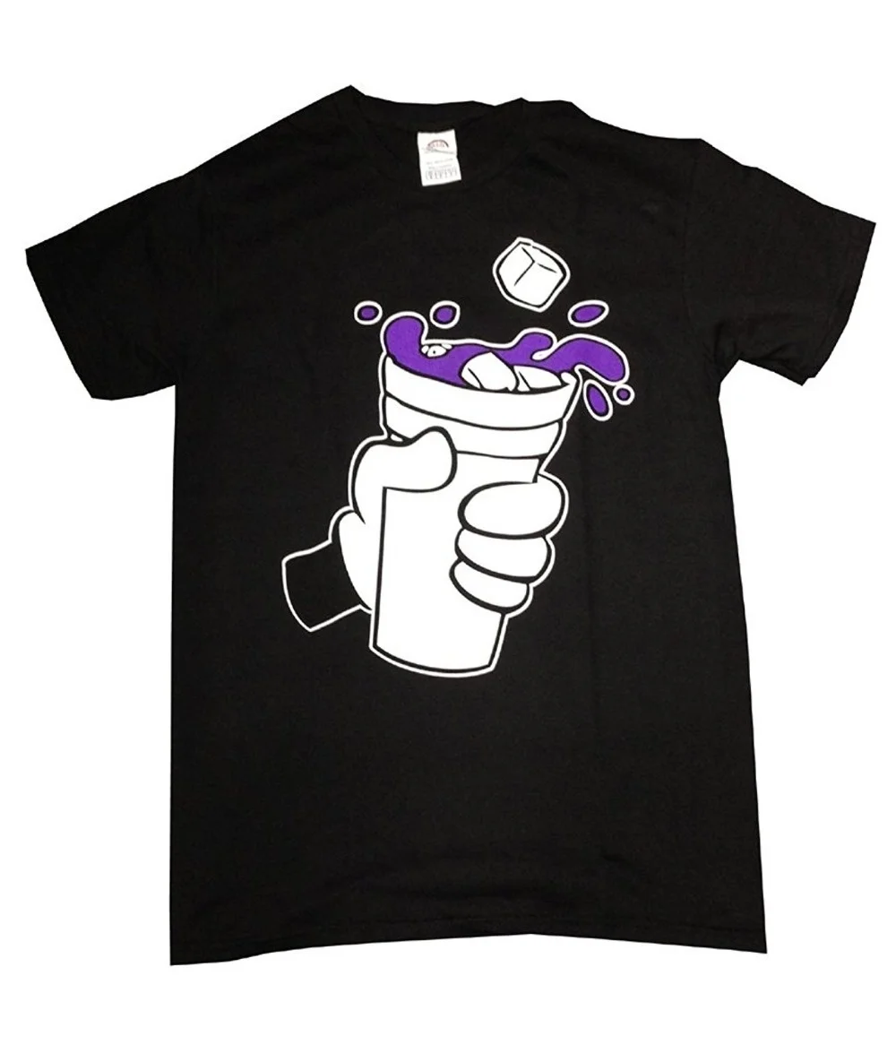 

Новейшая забавная уличная одежда с графическим принтом с двойной чашкой и сиропом, кроссовки, футболка с коротким рукавом, хлопковые топы, м...