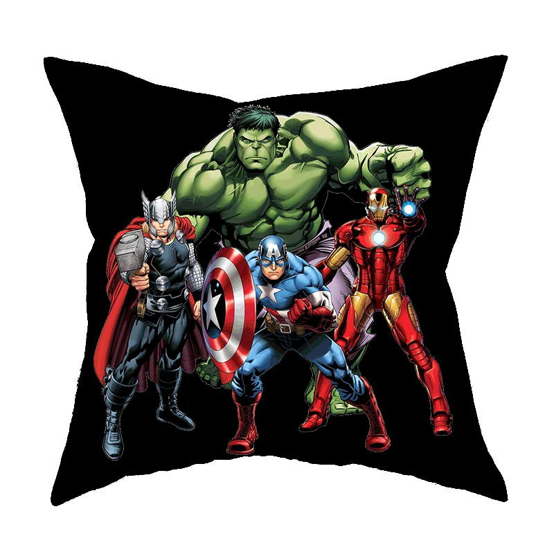 С героями комиксов Марвел Подушка Чехол &quotЧеловек паук&quot Железный человек