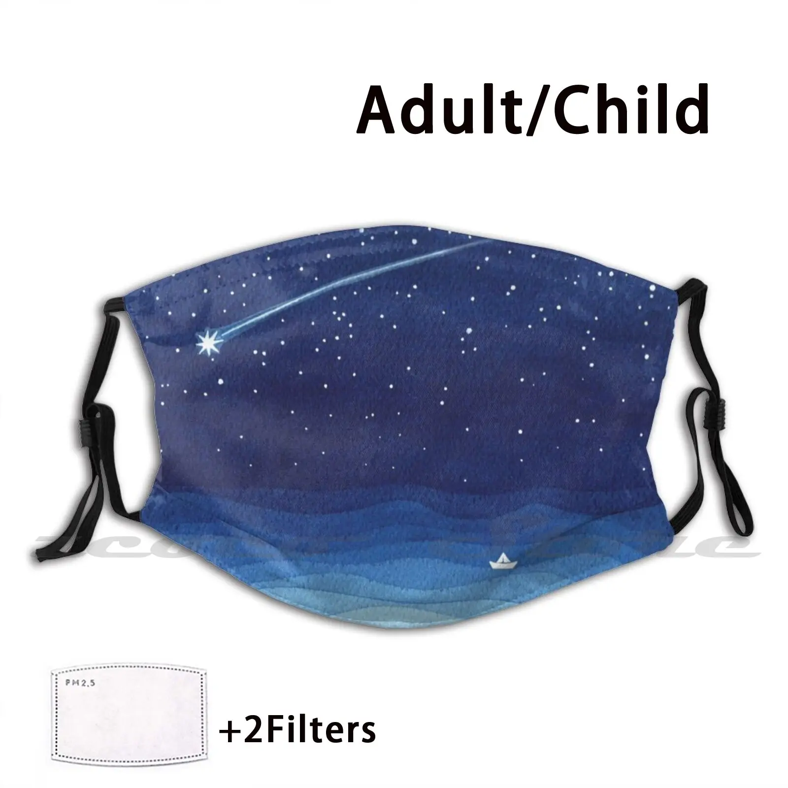 Парусник океан волны фон с изображением побережья голубого Моря Маска Ткань