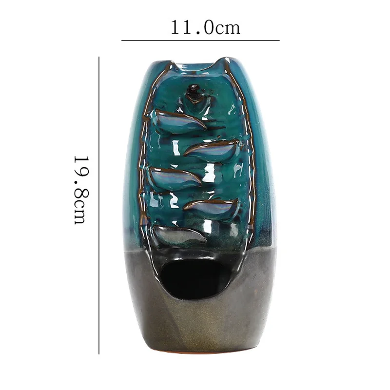 

Backflow Waterfall Incense Special Burner stand Handicraft Ceramic fountain Smoke Aromatherapy base Home Decoration Gift