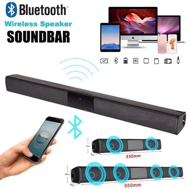 Фото Беспроводной Саундбар BEESCLOVER с Bluetooth, звуковая панель, акустическая система, ТВ, домашний кинотеатр, сабвуфер, встроенный звуковой процессор ... №2