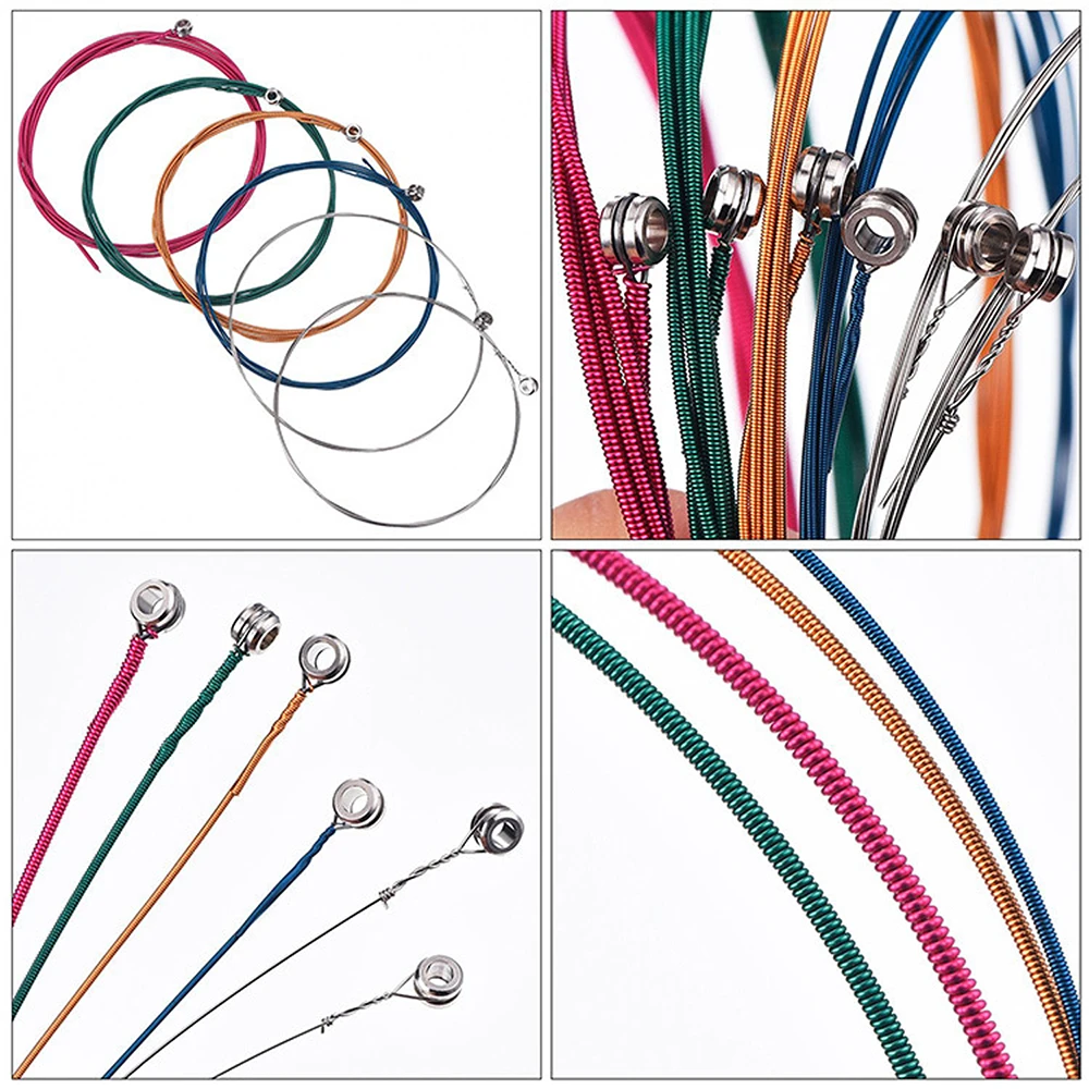 

3 Sets of Acoustic Folk Guitar String Set Strings Stainless Steel Wire Core Copper Alloy Wound, 6pcs/set (.007-.047)