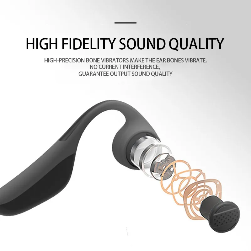 Костная проводимость беспроводные наушники Bluetooth 5,0 Спорт Handsfree Mic наушники для прогулки походы бег Альпинизм вождение
