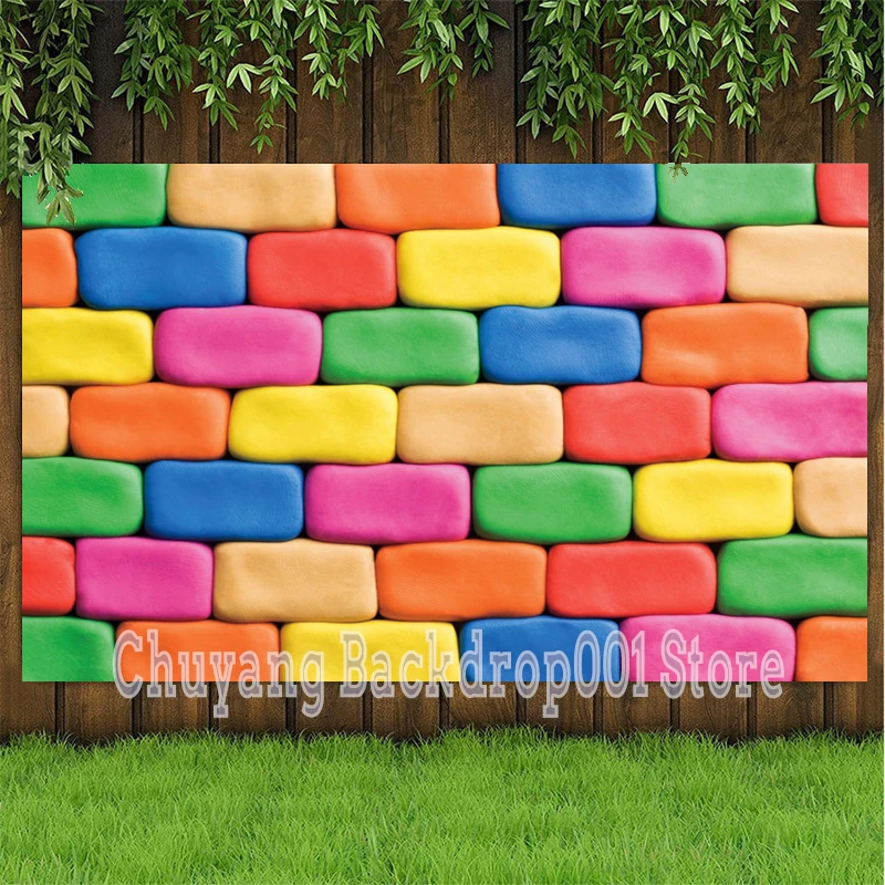 Красочный Пластилин кирпичная стена фото фон новорожденный ребенок душ дети