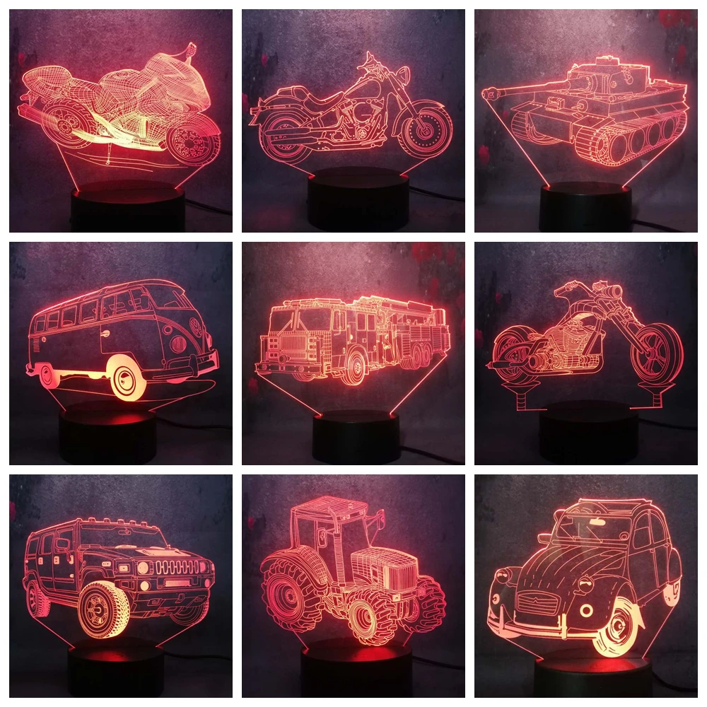 Скандинавский удобный автобусный лимузин крутой ретро мотоцикл креативный