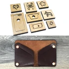 Японское стальное лезвие, деревянный штамповочный резак, минималистичный держатель для карт, сделай сам, кожаный шаблон, ручной инструмент, пресс-форма для кожевенного ремесла