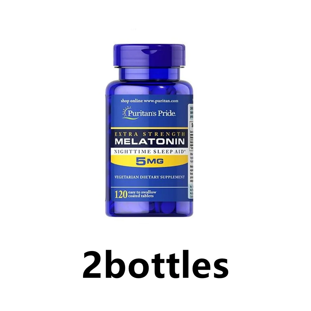 

2 бутылки, имитация быстрого высвобождения мелатонина, помогает улучшить сон, 5 мг * 120 таблеток/бутылка, помощь при ночном сне