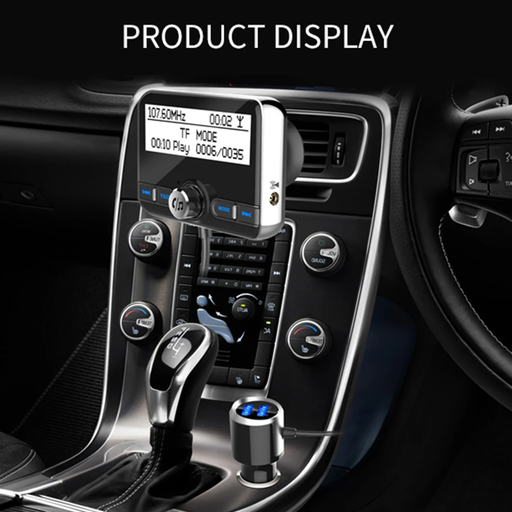 Portable Radios DAB Digital FM Radio Receiver BT4.2 FM Transmitter LCD Display USB Charger