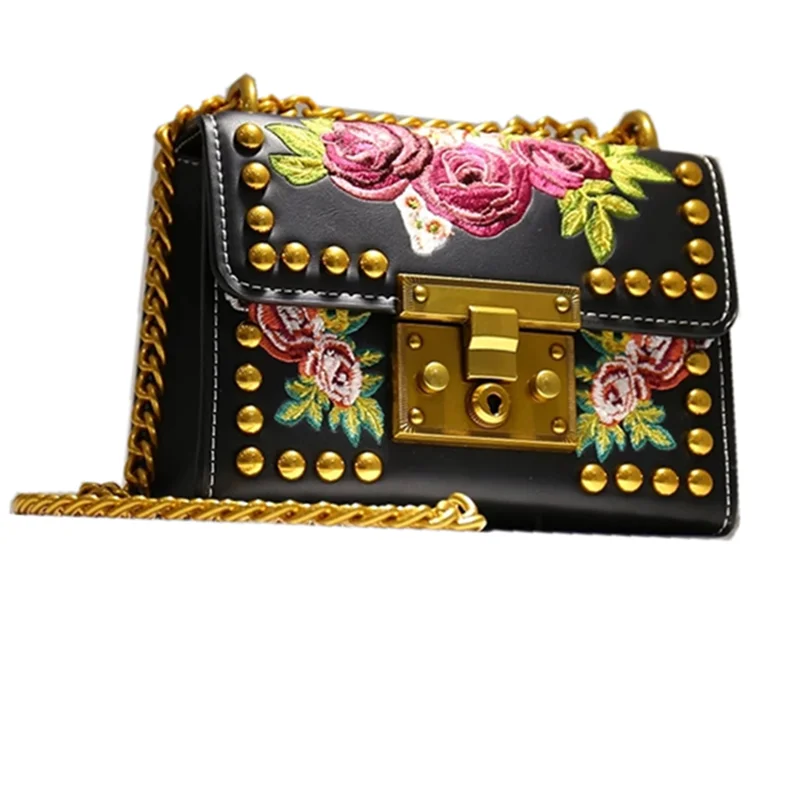 2021 Модные женские сумочки из искусственной кожи с цепочкой со стразами ручная