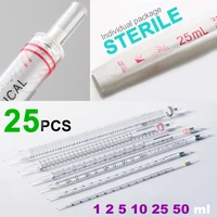 25pcs sterile serological pipette transfer straw serum dropper graduated pipette individual package 125102550ml by ks tek