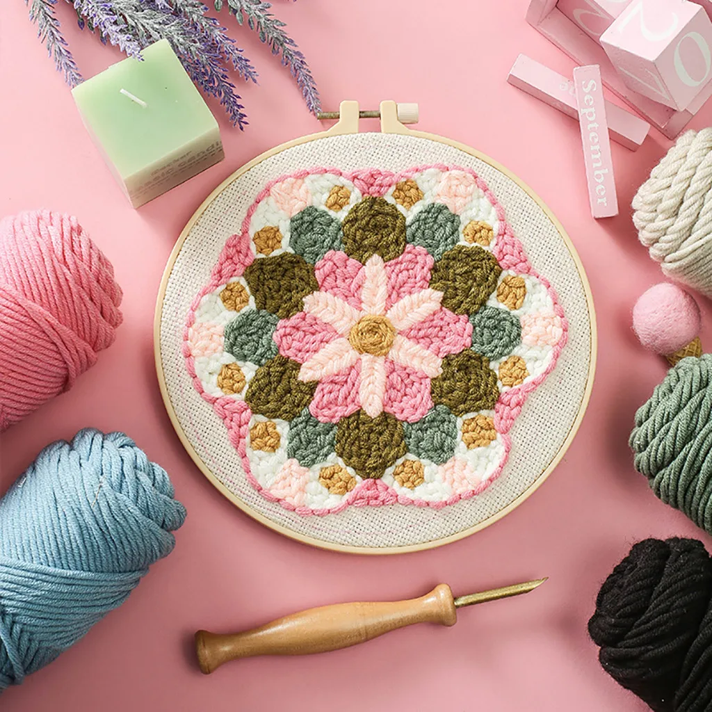 Вышивальные принадлежности для рукоделия вышитый цветок швейный пробойник игла