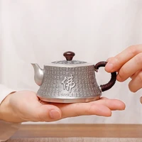 silver pot sterling silver 999 teapot handmade household silver teapot kung fu tea set heart sutra tea ceremony 188g 180ml