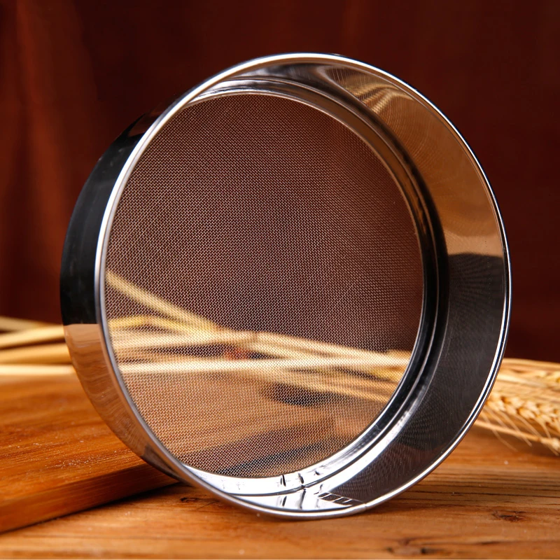 

Flour Sieve Griddle Strainer Sifters Cake Sieve Stainless Steel 15cm Diameter Round Hand-held Baking Tool Kitchen Accessories