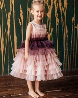 fluffy new girls princess ball gowns big bottom ball gown tiered toddler dresses bottom girls birthday dress