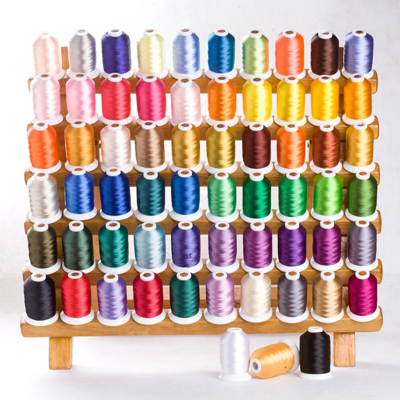 

60 colors Simthread Sewing Threads Computer Cross-stitch Thread Polyester Ice Silk Line Textile Metallic Yarn Woven Line