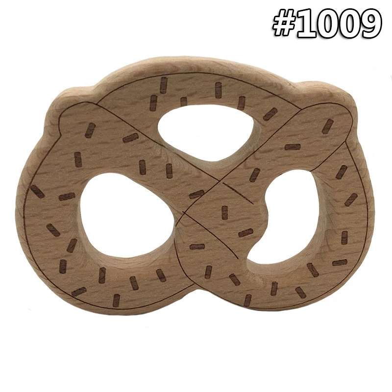 wood teether 1009 Мультфильм Дерево Прорезыватель чистый натуральный животные в форме детские зубные кольца для детей бук Прорезыватель девочка DIY кулон игрушки для новорожденных подарок - Цвет: wood teether 1009